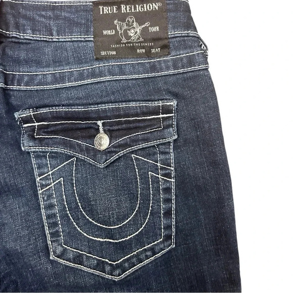 True Religion Jennie Mid Rise Flap Curvy Skinny Jean Horseshoe Y2K Rockabilly - Picture 8 of 10